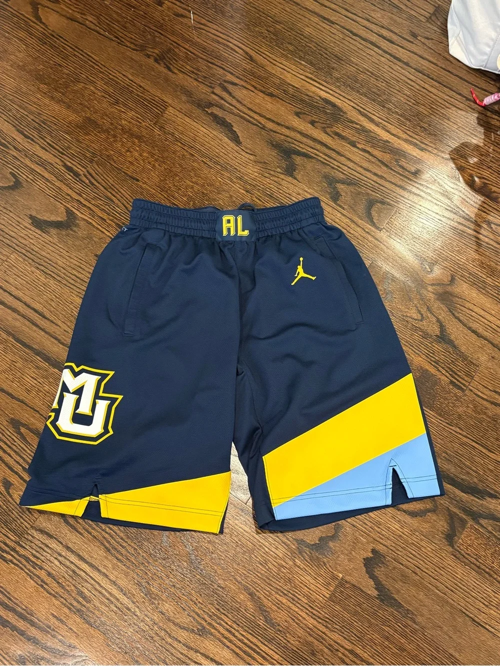 Jordan Marquette Navy, Yellow & Light Blue Athletic Shorts